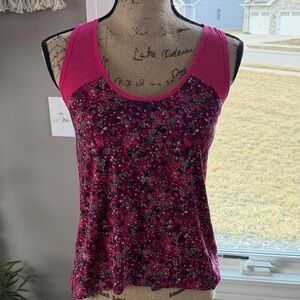 Mudd Pink Floral Tank Top
